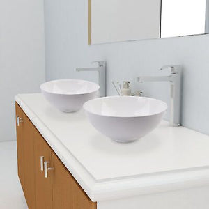 12" Bathroom Vessel Sink Round Bowl Pop Up Drain Countertop 2 Pack - Trend Times Toy Stores