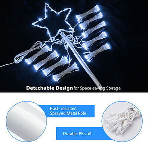 12 Ft Waterfall Cone Tree Light with 362 LED Star 9 Strings Christmas Cold White - Trend Times Toy Stores