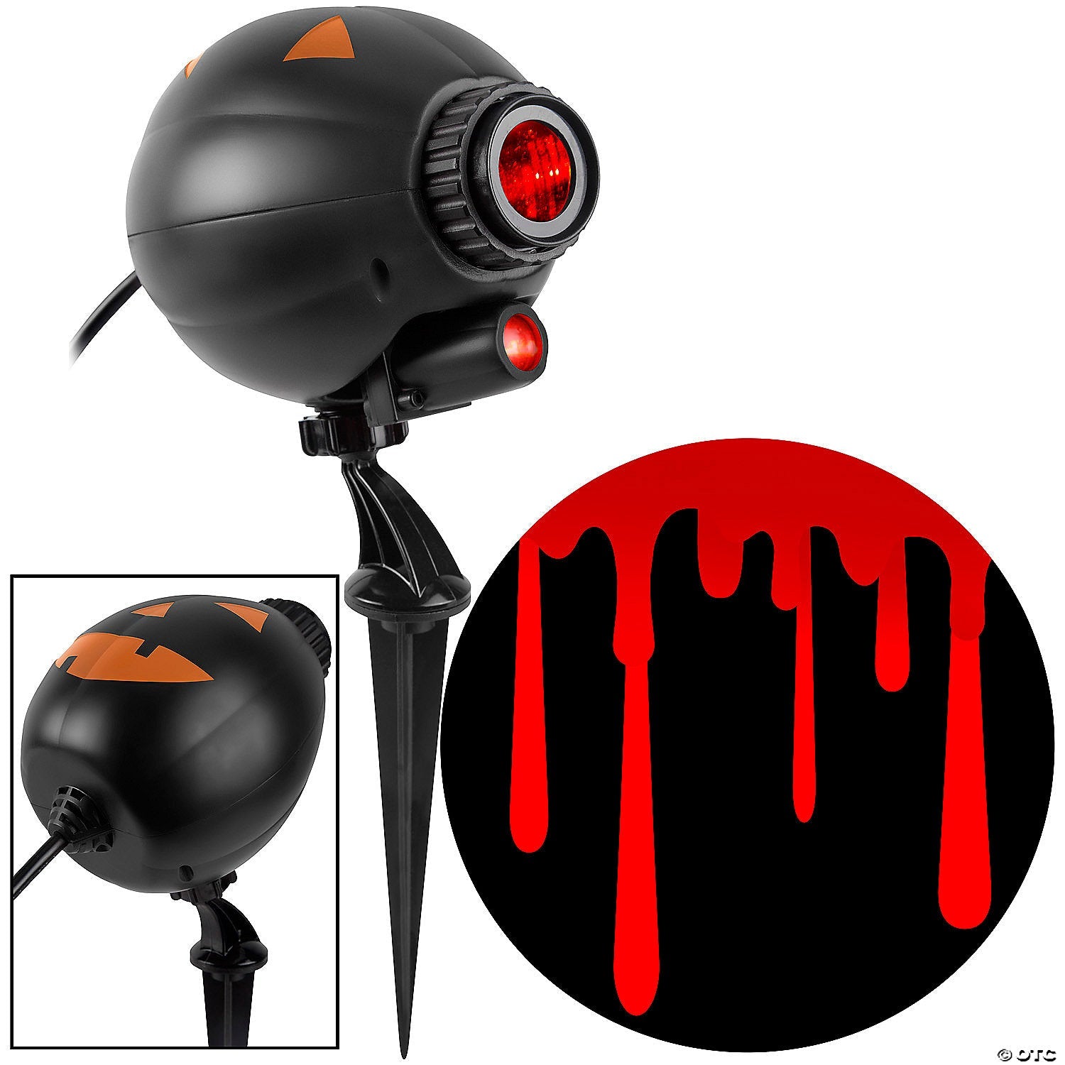 12" Lightshow<sup>®</sup> Halloween Cascading Red Blood Drip Projection Light Halloween Outdoor Yard Decoration - Trend Times Toy Stores