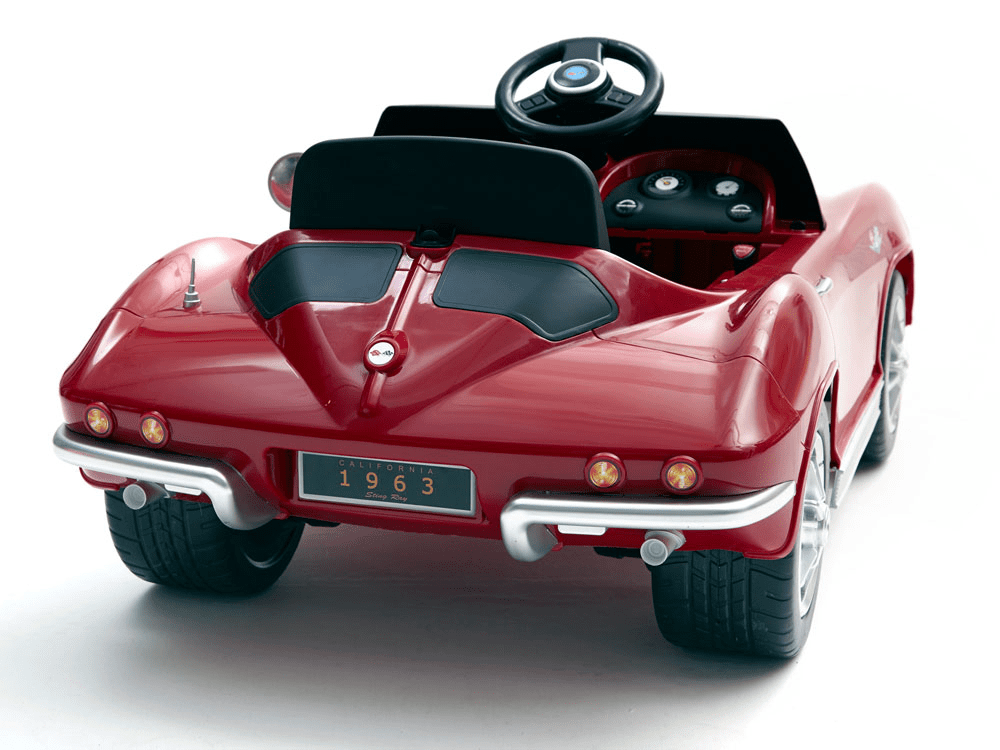 12 Volt 1960's Classic Corvette Ride On Car Convertible W/Stereo - Trend Times Toy Stores