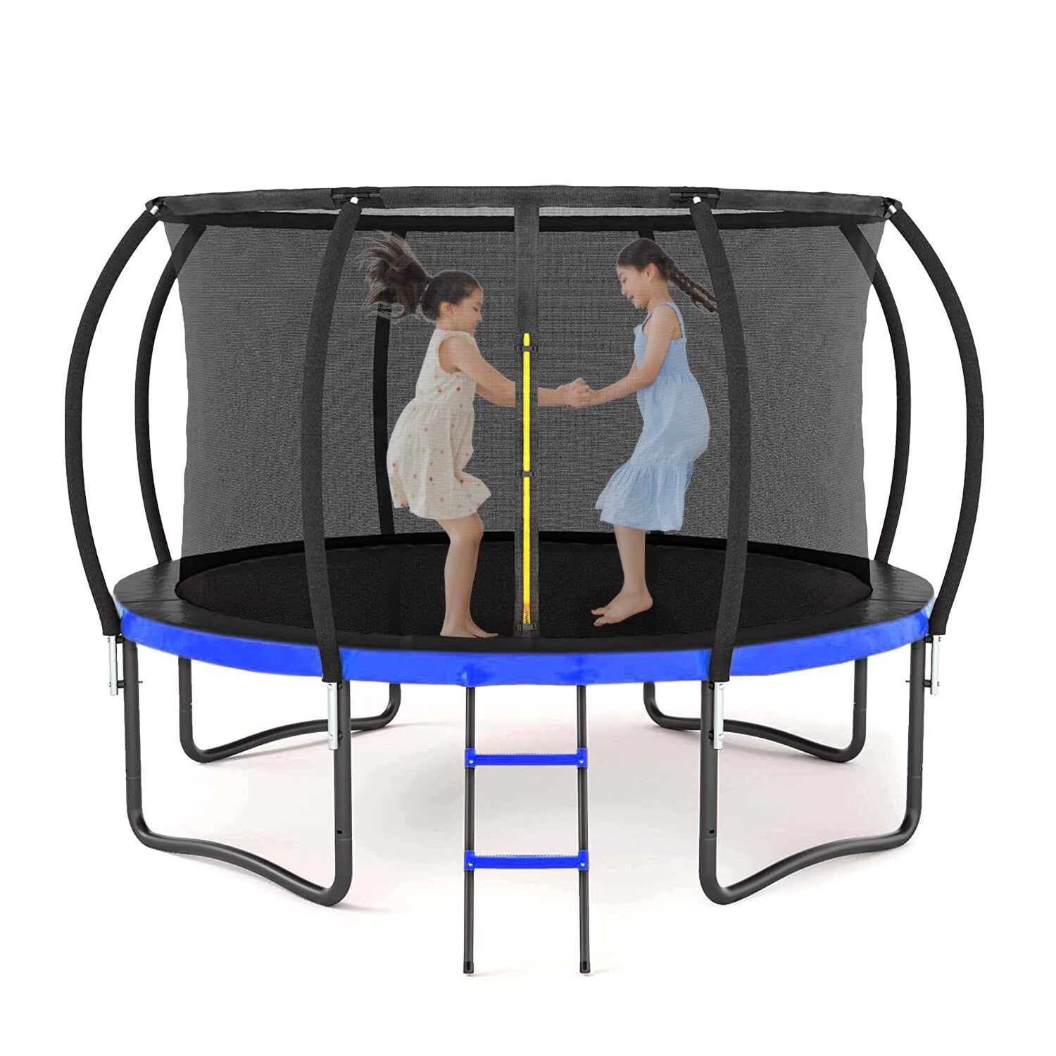 12FT Outdoor Trampoline with Inner Safety Enclosure Net, Ladder, PVC Spring Cover Trend Times 0