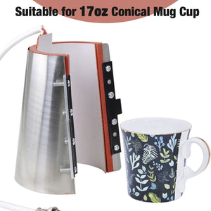 12oz/17oz Stainless Steel Mug Cup Attachment Heat Press Machine Replacement 300W 17oz - Trend Times Toy Stores