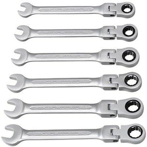 12pc 8-19mm SAE Metric Flexible Ring Head Ratcheting Wrench Spanner Combo Tool - Trend Times Toy Stores
