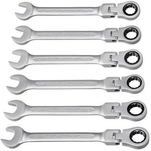 12pc 8-19mm SAE Metric Flexible Ring Head Ratcheting Wrench Spanner Combo Tool - Trend Times Toy Stores