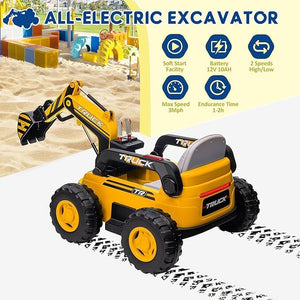12V 10AH Electric 4WD Battery-Powered Toy Excavator with Remote Control Trend Times 7