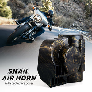 12V 150dB Compact Snail Air Horn for Truck Motorcycle Car SUV RV Trend Times 1