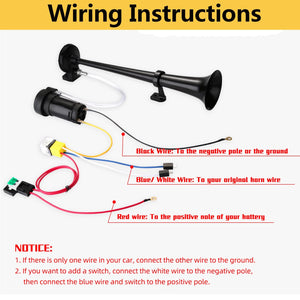 12V 150dB Powerful Single Trumpet Air Train Horn Kit with Compressor Trend Times 5