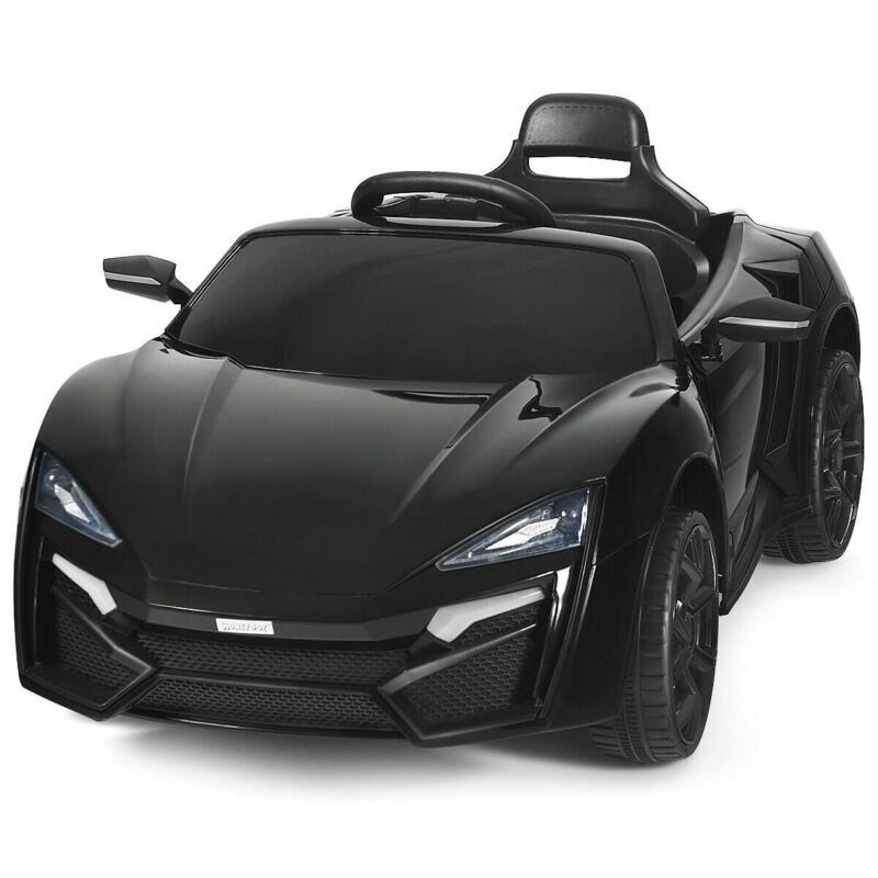 12V 2.4G RC Electric Vehicle with Lights in Black Trend Times 0