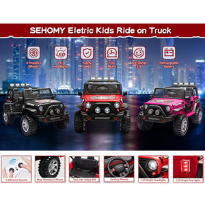 12V Electric 2-Seater Kids Ride-On Jeep with USB, Bluetooth, and Remote Control Trend Times 5