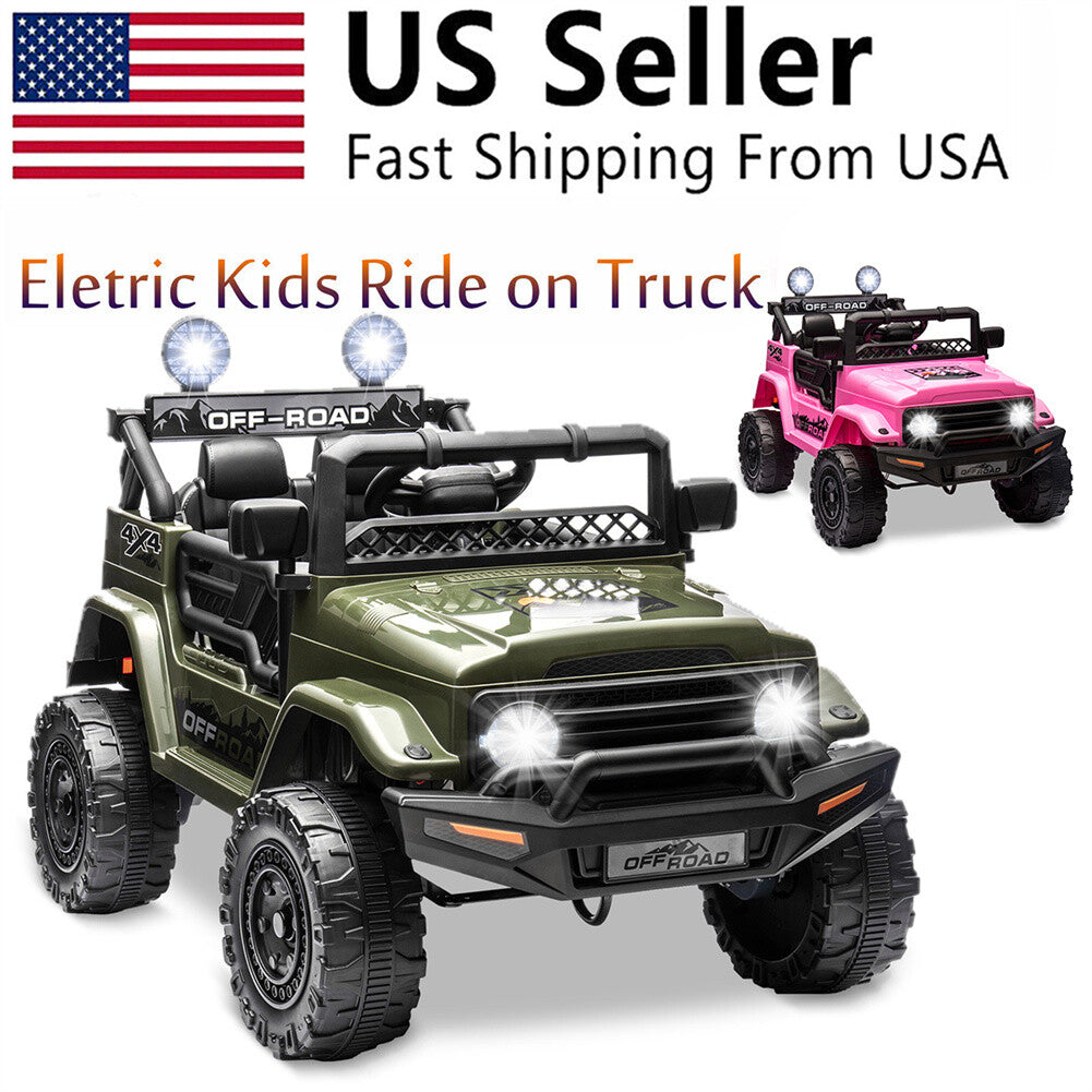 12V 2-Seater Electric Ride-On Jeep Truck for Kids with Remote Control Trend Times 1