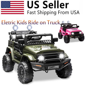 12V 2-Seater Electric Ride-On Jeep Truck for Kids with Remote Control Trend Times 1