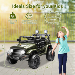 12V 2-Seater Electric Ride-On Jeep Truck for Kids with Remote Control Trend Times 6
