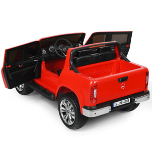 12V 2-Seater Kids Ride-On Car Licensed Mercedes Benz X-Class RC with Trunk Red Trend Times 11