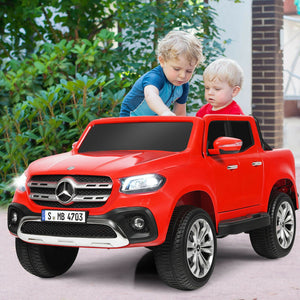 12V 2-Seater Kids Ride-On RC Car Licensed Mercedes-Benz X-Class with Trunk Red Trend Times 2