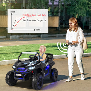12V 2-Seater Kids Electric Ride-On UTV with Suspension, Lights, and Music Remote Control Vehicle Trend Times 4