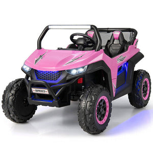 12V 2-Seater Kids Ride-On UTV with Slow Start and Music Pink Trend Times 0