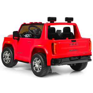 12V 2-Seater Licensed GMC Kids Electric Ride-On Truck with Remote Control and Storage Box, Red Trend Times 11