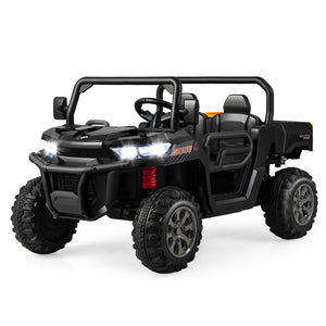 12V 2-Seater Electric Ride-On UTV Dump Truck with Remote Control, Dump Bed, and Shovel - Black Trend Times 9