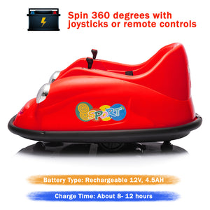 12V Electric Ride-On Bumper Car for Kids with 2 Speeds and 360° Rotation Trend Times 17