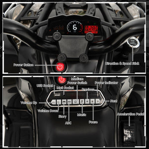 12V 2-Speed Kids Electric Ride-On ATV 4-Wheeler Quad with MP3 and Headlights Black Trend Times 5