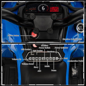12V Electric Kids Ride-On ATV 4-Wheeler Quad with 2 Speeds, MP3, and Headlights Blue Trend Times 5