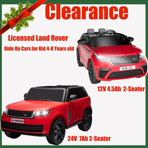 12V/24V 2-Seater Ride-On Land Rover Truck Toy Car with Remote Control Red Trend Times 7