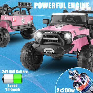 12V/24V Electric Ride-On Truck for Kids with Remote Control and 2 Seats Trend Times 1