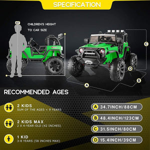 12V-24V Ride-On Electric Power Wheel ATV Truck Car for Kids Ages 3-8 Boys and Girls Trend Times 1