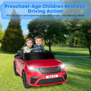 12V/24V Licensed Land Rover Red 2-Seater Ride-On Truck Car Toy with Remote Control Trend Times 15