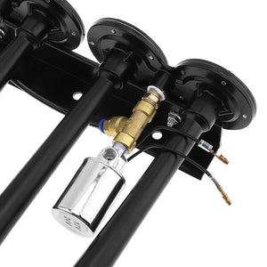 12V/24V Air Horn for Truck and Train - 185dB Loud Four Trumpet Air Horn Trend Times 3