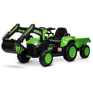 12V 3-in-1 Kids Electric Ride-On Excavator with Detachable Trailer Trend Times 1