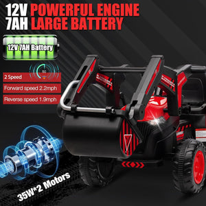 12V 3-in-1 Kids Electric Ride-On Excavator with Detachable Trailer Trend Times 16