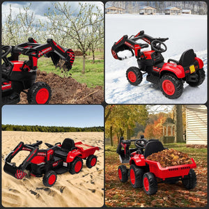 12V 3-in-1 Kids Electric Ride-On Excavator with Detachable Trailer Trend Times 19