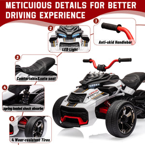 12V 3-Wheeler Ride-On Electric ATV Motorcycle Battery-Powered Vehicle Trend Times 17