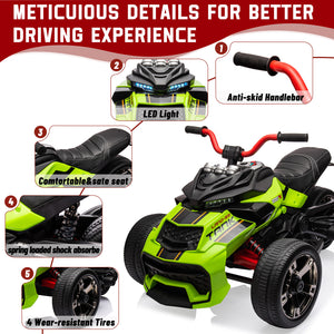 12V 3-Wheeler Ride-On Electric ATV Motorcycle Battery-Powered Vehicle Trend Times 22