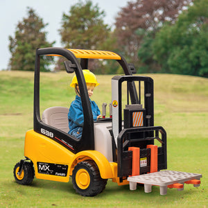 12V Kids Ride-On Forklift Car with 360° Rotation, Tent, and Liftable Fork Trend Times 0