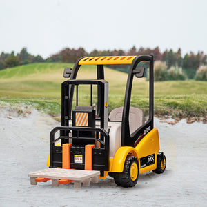 12V Kids Ride-On Forklift Car with 360° Rotation and Liftable Fork Trend Times 8