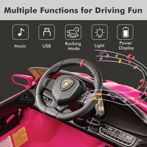 12V 4WD Kids Ride-On Car Licensed Lamborghini Veneno with Hydraulic Doors and Remote Control Trend Times 1
