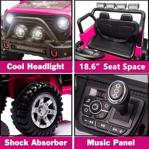 12V 7Ah 2-Seater Electric Ride-On Truck Car for Kids with Parent Remote Control Trend Times 4