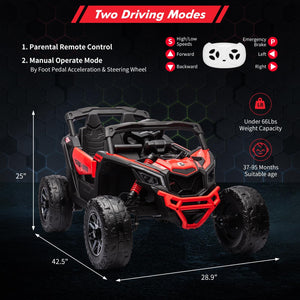 12V 7AH Electric Kids 4WD Off-Road Ride-On UTV Car with Remote Control for Boys and Girls Trend Times 26
