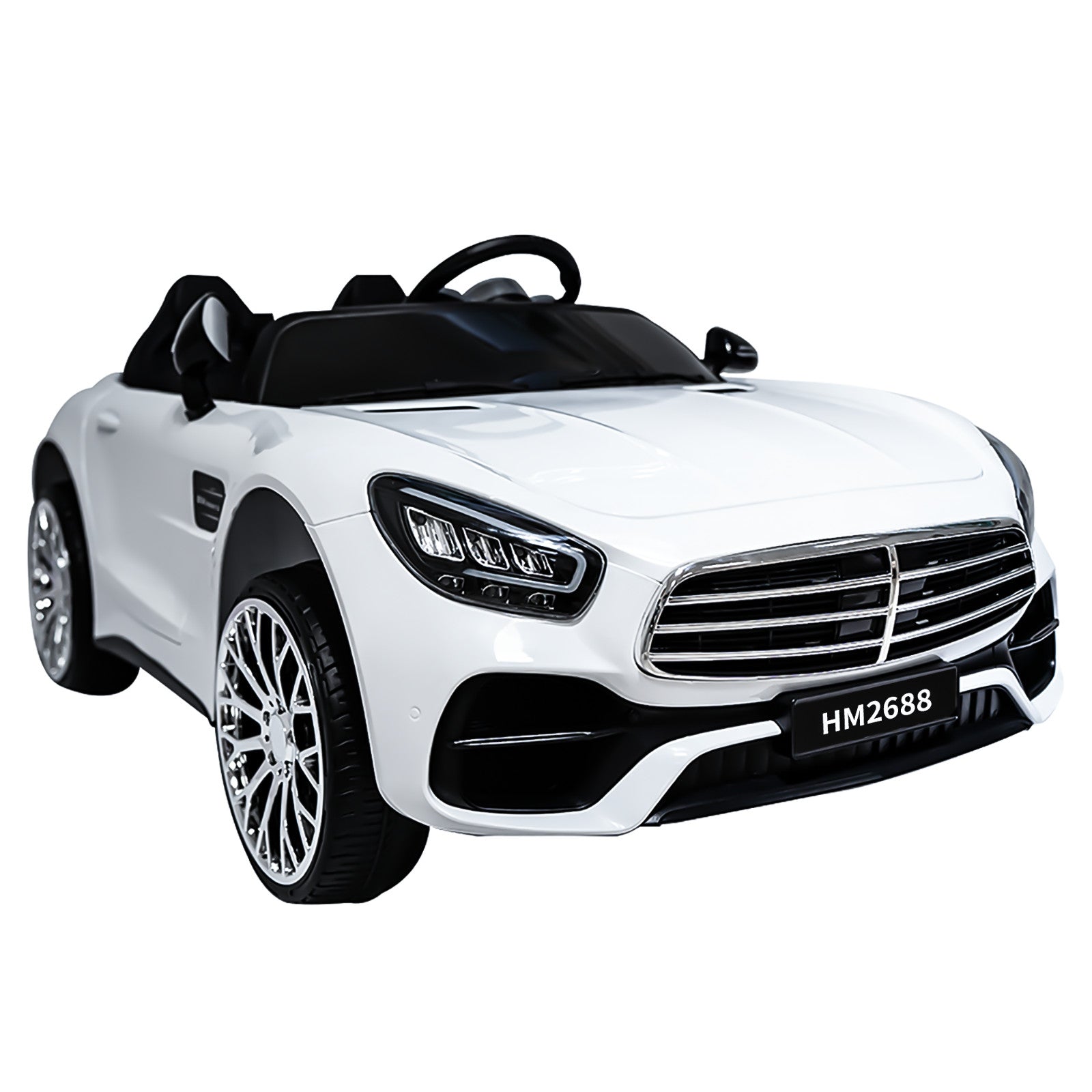 12V 7AH Ride-On 2-Seater Power Wheels Car with Remote, Bluetooth, LED Lights, and MP3 Player Trend Times 0
