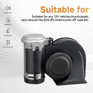 12V High-Pitched Air Horn with Wired Button for Trucks and Cars Trend Times 2