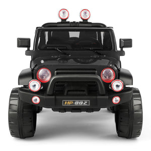 12V Black Kids Ride-On Truck Car Toy with MP3, LED Lights, RC Controller, and Battery Cover Trend Times 13