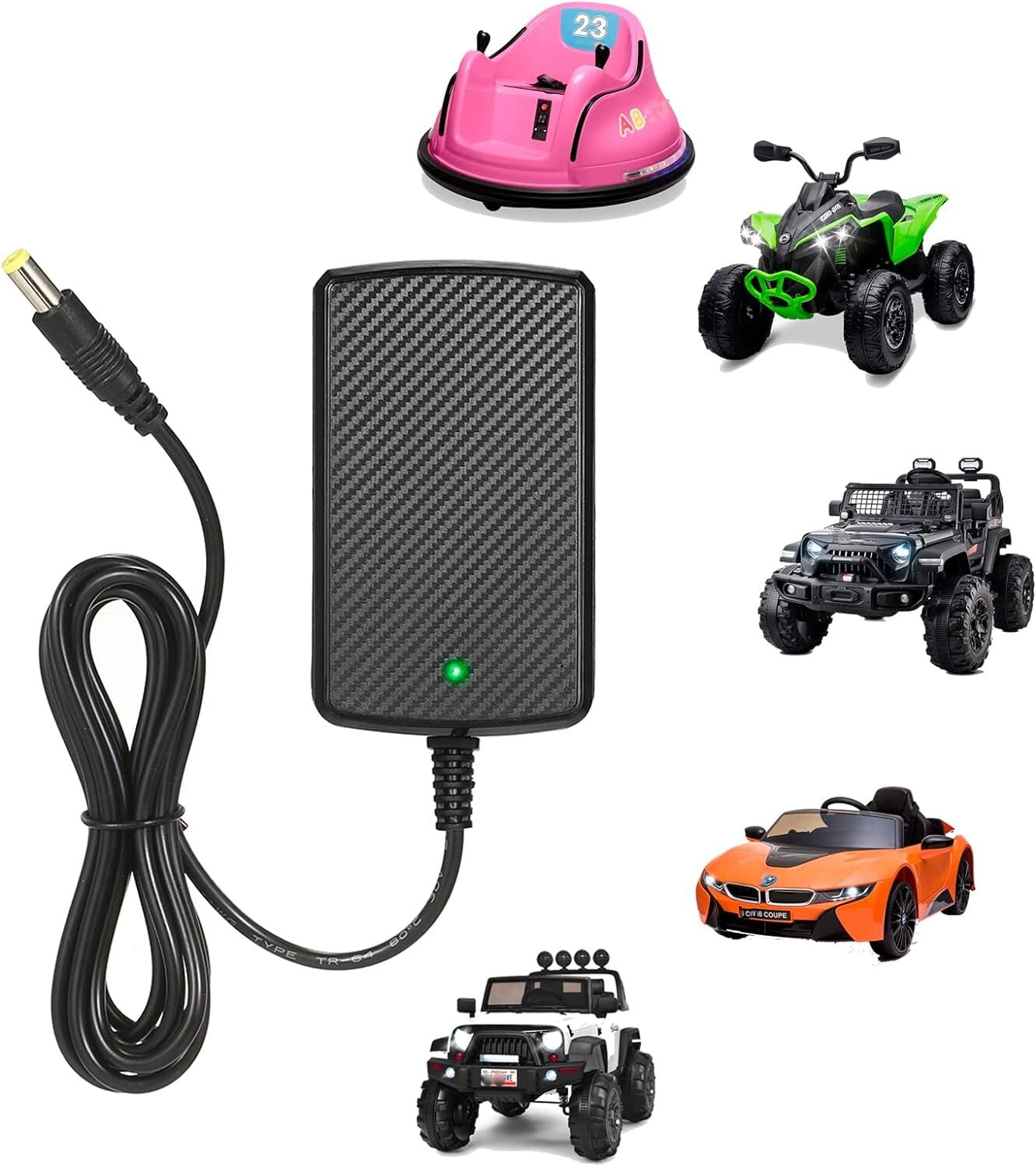 12V Battery Charger for Kids Ride-On Toys Compatible with SUV Mercedes Trax Jeep Trend Times 0