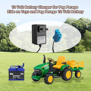 12V Battery Charger Compatible with Peg Perego Ground Force Tractor and John Deere Gator XUV Toys Trend Times 1