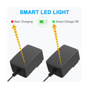 12V Battery Charger for Ride-On Toys Compatible with Razor PowerCore E90 and E95 Electric Scooters Trend Times 4