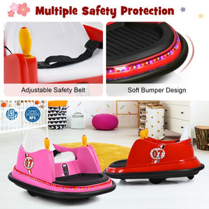 12V Battery Electric Toddler Ride-On Bumper Car with 2 Driving Modes for Kids Trend Times 8