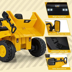 12V Battery Electric Ride-On Dump Truck for Kids with Tiltable Bump Bed Trend Times 10