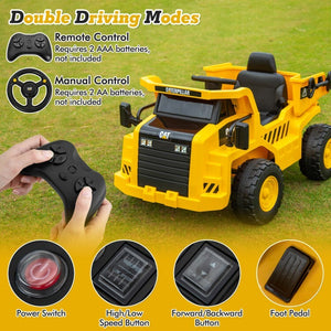 12V Battery Electric Ride-On Dump Truck for Kids with Tiltable Bump Bed Trend Times 6