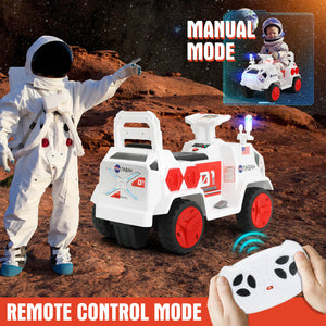 12V Battery Powered Kids Ride-On Mars Rover Car with Remote Control, Radar, Alarm, Lights, Music, and Bluetooth Trend Times 6